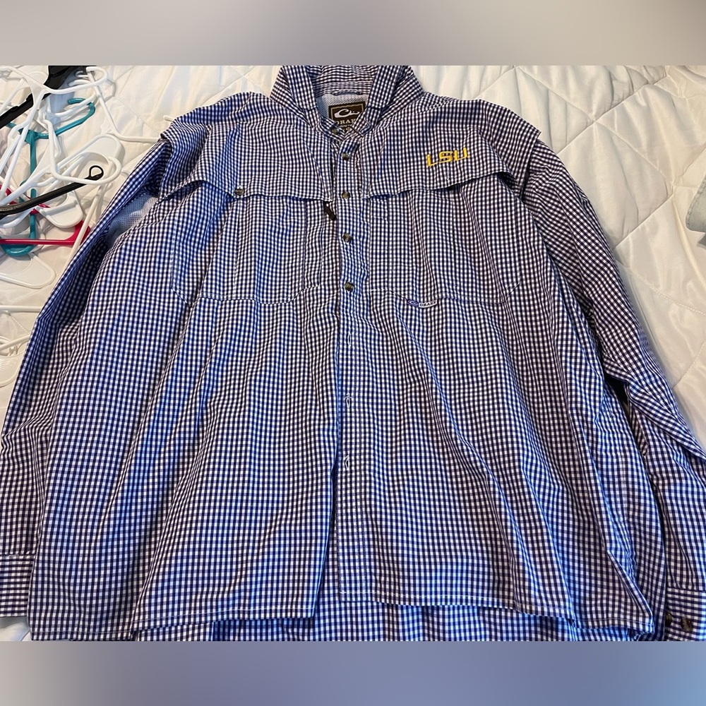 Men’s Drake LSU button down